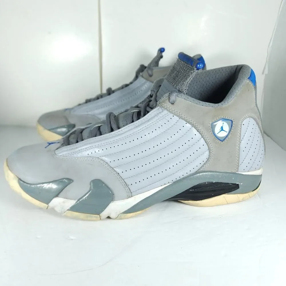 Nike Air Jordan 14 Retro Men's US13 Wolf Gray Suede Leather Athletic Sneakers